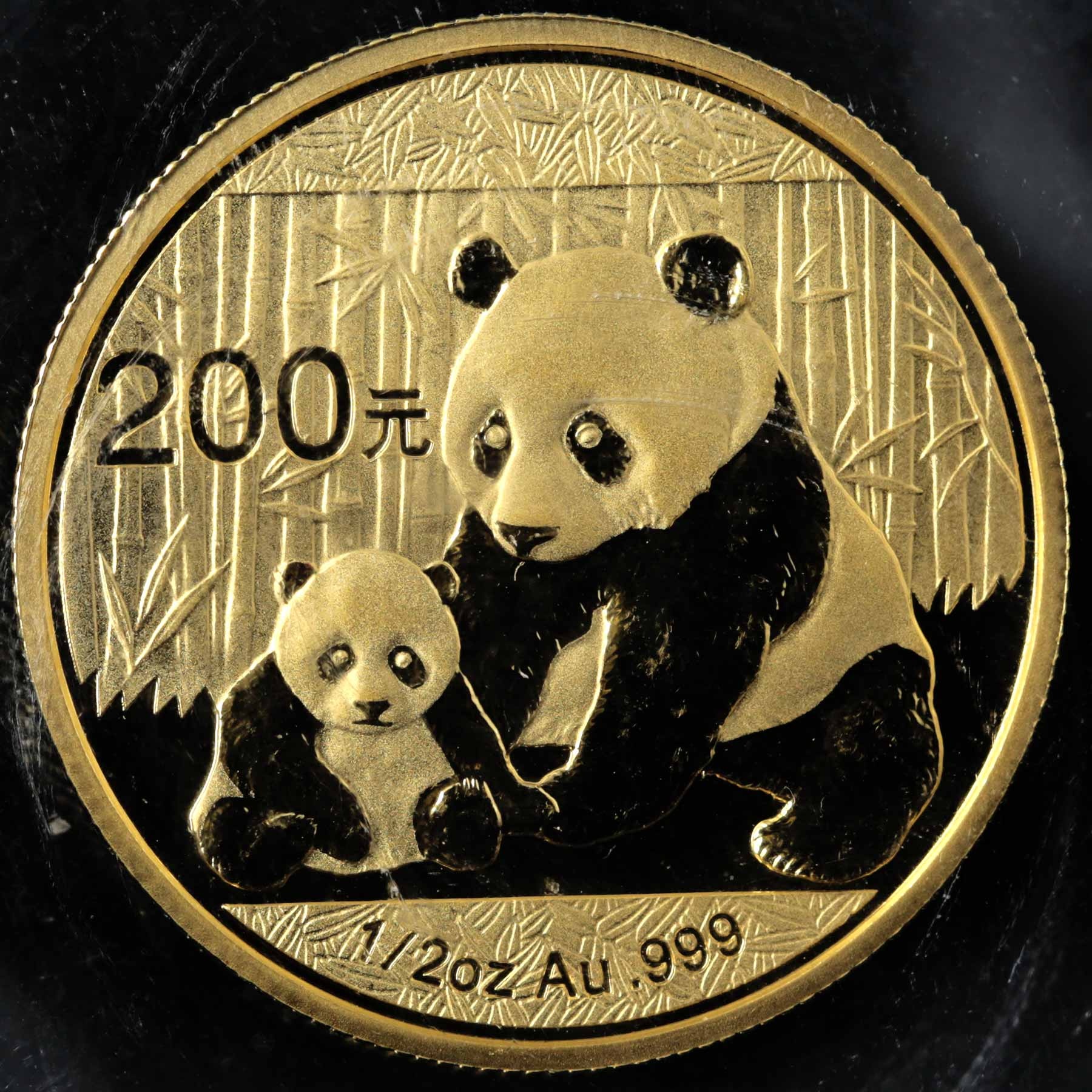 2012年1/2盎司熊猫金币